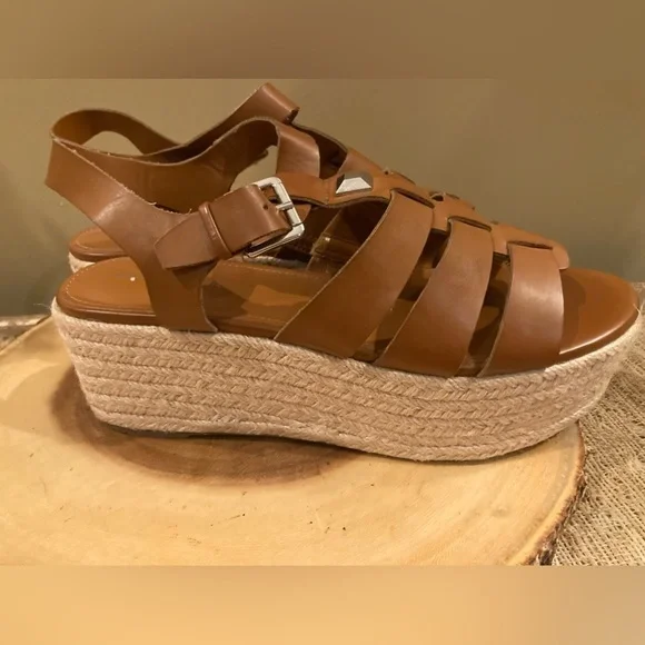 Woman's Sandals Marc‎ Fisher Joven Espadrille Wedge Sandal Size 10 Brown New - Picture 14 of 16
